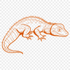 Scaly Reptile Vector Design A green, scaly reptile with a long tail and sharp claws, suitable for vector art and commercial use.