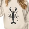 Illustrated Lobster Shell Design Close-up illustration of a lobster shell with claws, suitable for vector art design.