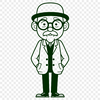 Vector Male Icon in Modern Design Style A simple illustration of a male figure in vector format, suitable for digital design projects.
