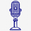 A high-resolution illustration of a microphone.