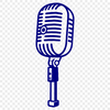 A vector illustration of a microphone with a compact design, suitable for graphic designers and digital artists.