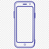 Cuttable Phone Design for Cricut Machines Illustrated phone with vector design elements suitable for cutting machines like Cricut.