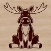 Wildlife SVG Vector Art Wild animal illustration featuring a large moose in a natural environment.