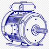Motor Illustration SVG An illustration of a motor, featuring moving parts and a detailed design, suitable for vector graphics.