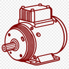 Electric Motor Design A detailed illustration of a modern electric motor with moving parts and components.
