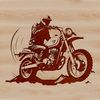 A detailed vector illustration of a motorcycle, ideal for digital design and cutting machine projects.