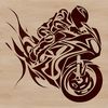 Beautiful Vector Bike Image A detailed, ornate design of a motorcycle with intricate lines and shapes.