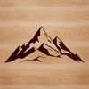 A detailed illustration of a mountain landscape with peaks and valleys, created as an SVG vector graphic.