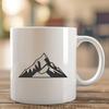 Beautiful SVG Mountain Vector Art Design A digital illustration of a mountain landscape with varied terrain and realistic shading.