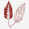 Green Leaf Illustration with Veins An illustration of a single green leaf with veins and edges.