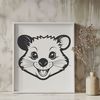 Wildlife Possum Illustration in Vector Format A detailed illustration of a possum, rendered in vector format.