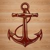 A detailed illustration of a nautical anchor, suitable for vector design and cutting machine projects.