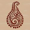 An intricately detailed paisley pattern for graphic art projects.
