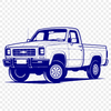 Standard Vehicle Design Illustration A detailed illustration of a standard vehicle design featuring a pickup truck with realistic elements.