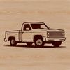 Rustic Vehicle Design Elements Rustic pickup truck illustration with detailed design elements suitable for vector art and clipart.