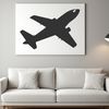 Simple airplane vector illustration in silhouette style for commercial and personal use.