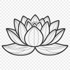 Sacred Lotus Blooms A highly detailed, stylized illustration of the sacred lotus flower in various stages of bloom.