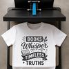 A vector illustration of a person reading a book with inspirational quotes.
