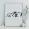 Free SVG Car Template A sleek racing car designed as vector art for graphic design projects.