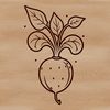 Edible Radish Vector Graphic An editable vector graphic of a radish suitable for cutting machine projects like Cricut or laser engraving.