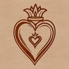 Sacred Heart Icon in Stylized Illustration A stylized illustration of the Sacred Heart icon, suitable for vector art and cutting machine projects.