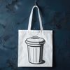 Simple Vector Trash Can Design A simple vector design of a standard trash can with a lid.