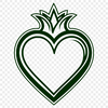 Devotional Art SVG File A stylized illustration of the Sacred Heart, a symbol of devotion and faith in various religious contexts.
