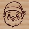 A detailed illustration of Father Christmas, ideal for holiday designs.