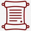 A rolled parchment-style document with a ribbon and seal, symbolizing academic achievement.