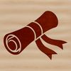 A digital illustration of a traditional scroll, typically presented at graduations or award ceremonies.