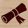 An illustrated scroll with a rolled paper design, suitable for commercial or personal use.