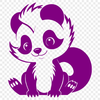 Black and White Stripe Pattern SVG A stylized illustration of a skunk animal with black and white stripes.