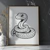 Reptile Graphic Vector Art Illustrated vector graphic of a snake, suitable for cutting machines and digital design.