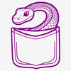 Reptile Graphics - Sleek Snake Illustration An SVG graphic representation of a reptile animal with a sleek design.
