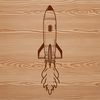Detailed Space Rocket SVG Design Vector graphic design of a spacecraft with detailed details and textures.