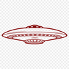 Vector Galaxy Flyby Design SVG design of a UFO flying through the galaxy