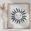 Free Sun Clip Art Vector Graphics A stylized vector illustration of the sun, suitable for various design applications.