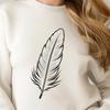 Beautiful Feather Clip Art in SVG Format A single feather illustration in vector format for graphic design.
