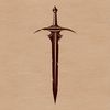 Intricate Design Vector Sword A high-quality vector illustration of a medieval-style sword with intricate design elements.