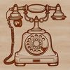 Sleek Telephone Vector Art A modern telephone with sleek design, suitable for vector art and digital projects.