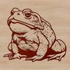 Simple Line Art Toad Vector Graphic An illustration of a toad in a simple line art style.