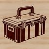 Toolbox Essentials Illustration A vector graphic illustration of a toolbox with various tools and equipment inside.