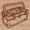 Professional Toolbox Illustration Illustration of a toolbox with various tools and equipment, suitable for commercial and personal use as vector art.