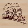 Vector Train Illustration for Digital Use An illustration of a train, a vehicle with multiple cars, designed as vector art suitable for digital applications.