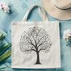 Beautiful Line Art Tree Design A simple line art illustration of a tree, suitable for vector design and cutting machines.