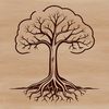 Tree Branches and Leaves Clip Art A detailed illustration of a tree with leaves and branches, suitable for vector art designs.