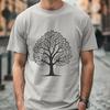 Elegant Tree Design SVG Illustration A stylized vector illustration of a single tree in various detail levels, ideal for design and crafting projects.