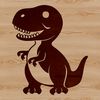 Prehistoric T Rex Baby Dinosaur Illustration A prehistoric baby dinosaur, specifically a T Rex, illustrated in vector format.