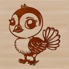 Stylized Farm Animal Design A stylized illustration of a domesticated turkey, suitable for various uses.
