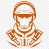 Man in Uniform Icon An icon representing a profession or occupation as a man in soldier uniform.